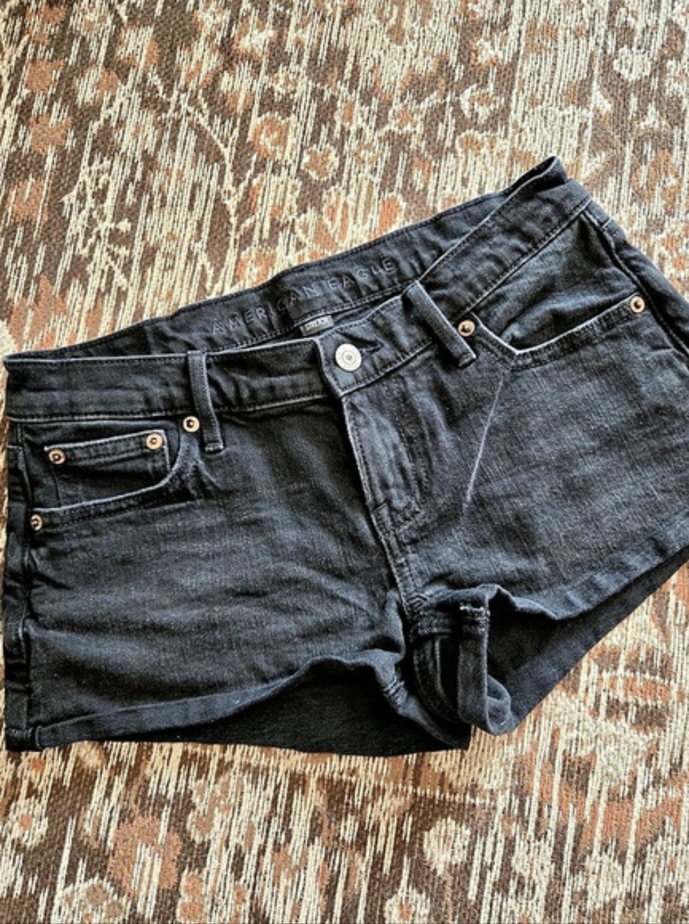 American Eagle Women's Jean Shorts Black Size 0